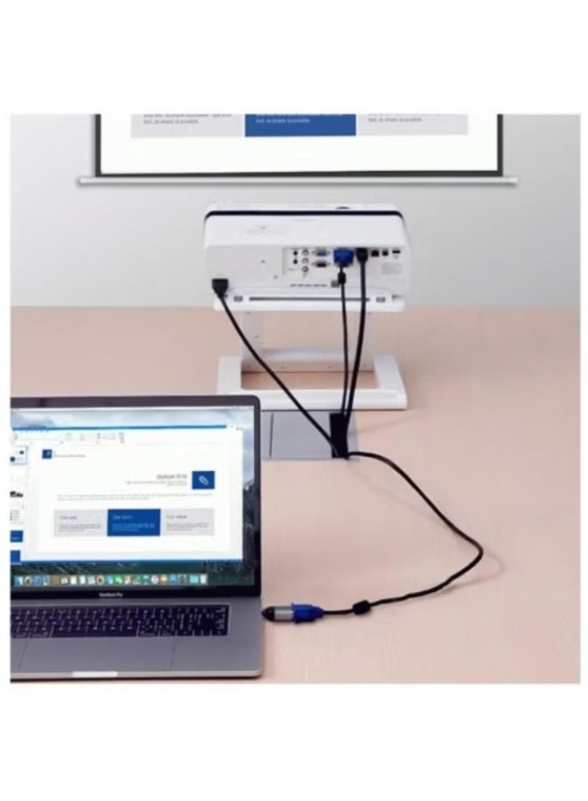 Haing Type-C To Cable Converter USB-C To VGA Adapter HI-C100-TPV - Image 2